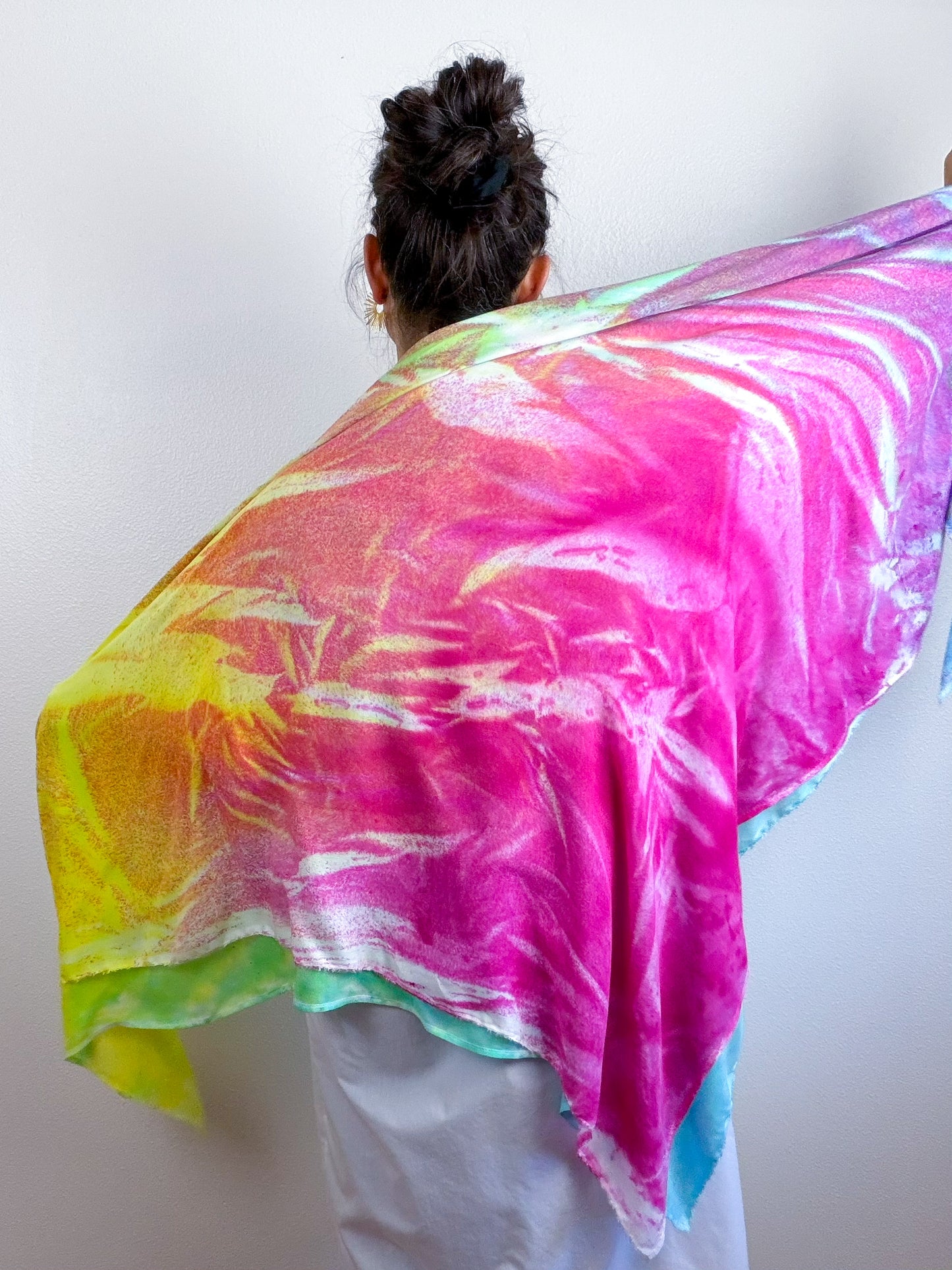 Hand-Dyed Bamboo Scarf Funfetti D