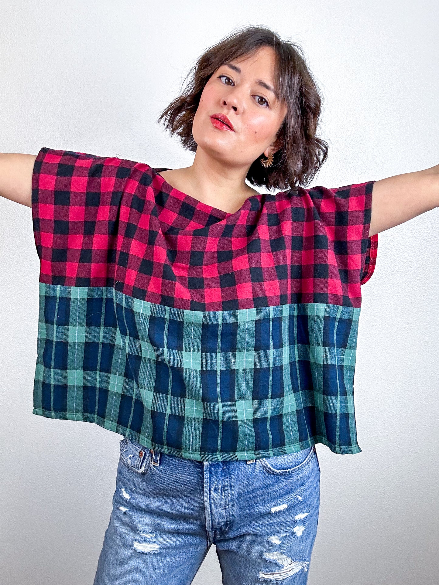 Scrappy Crop Plaid Flannel Mix 2
