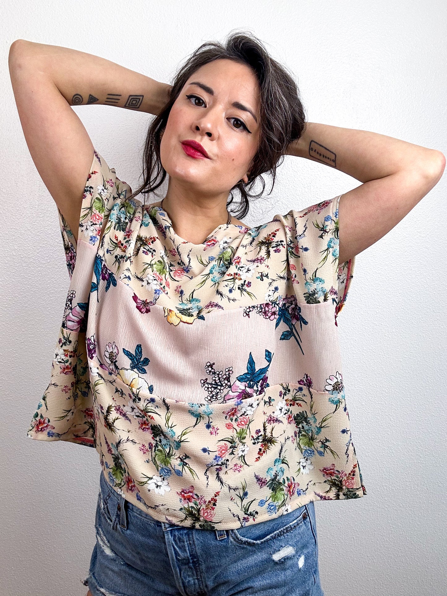 Scrappy Crop Ivory Blush Mini Floral