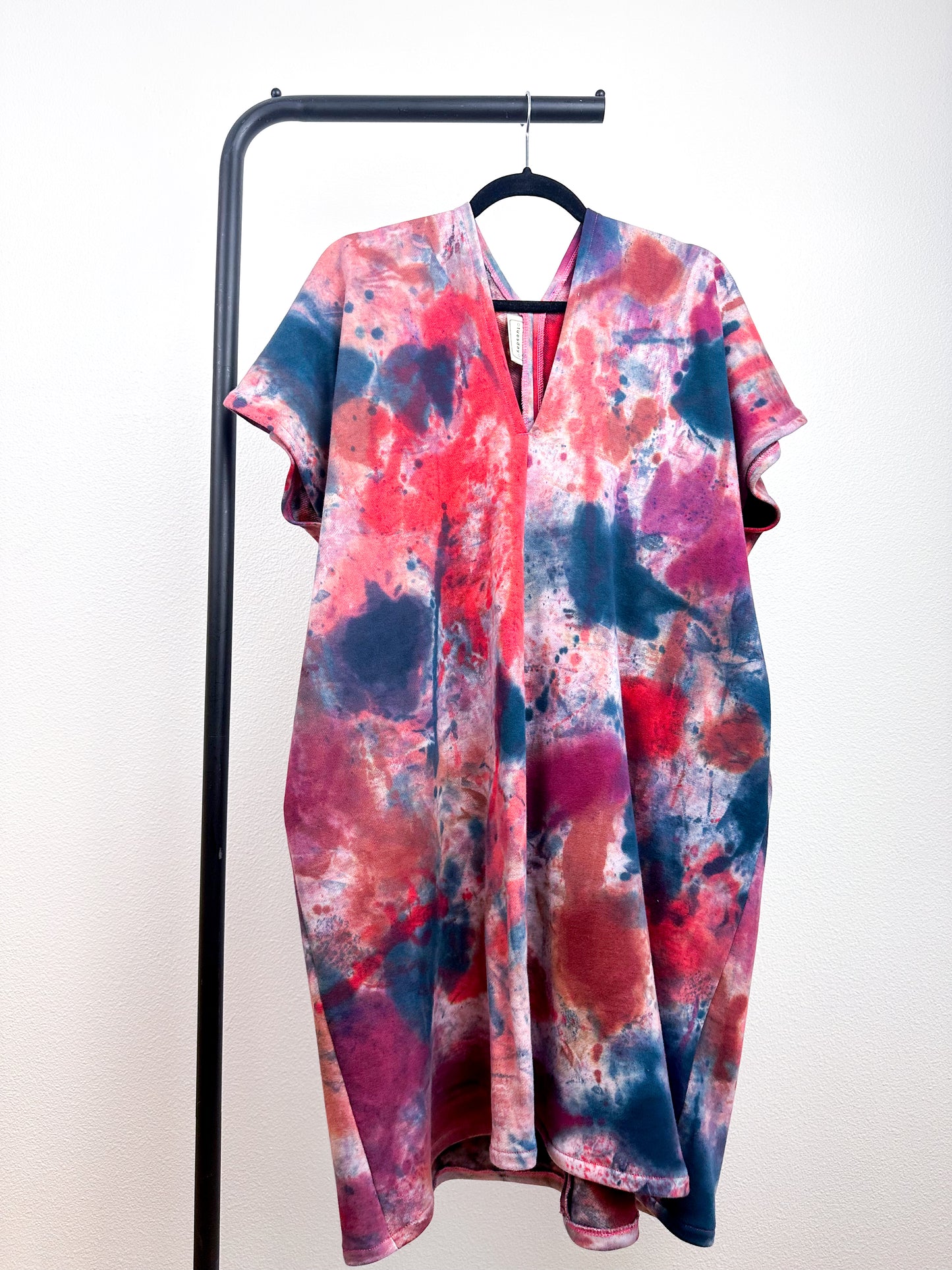 Oversized Hand-Dyed Sweatshirt Smock Dress Watercolor Pamplona