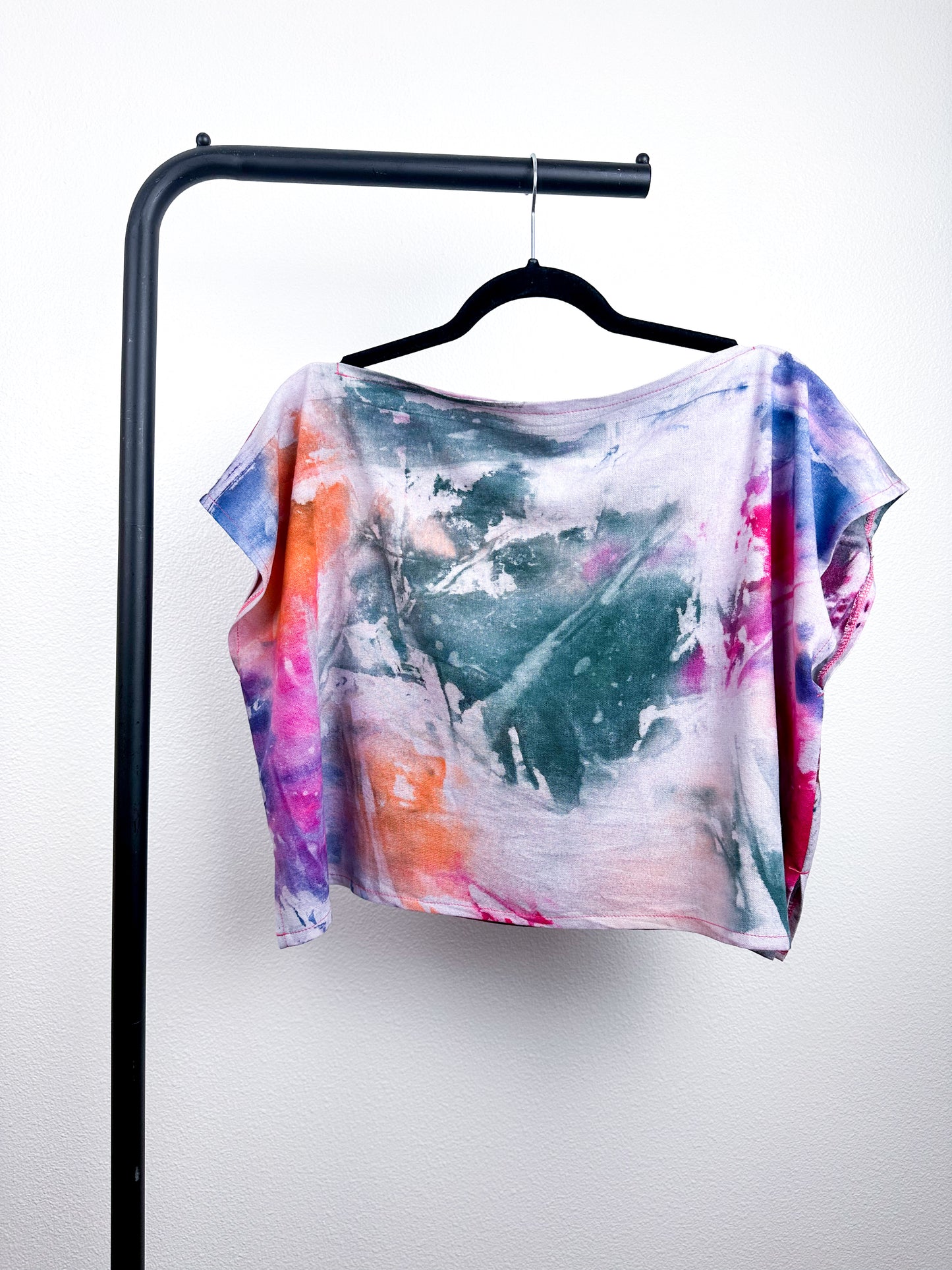 Hand-Dyed Linen Blend Crop OOAK Watercolor León Small