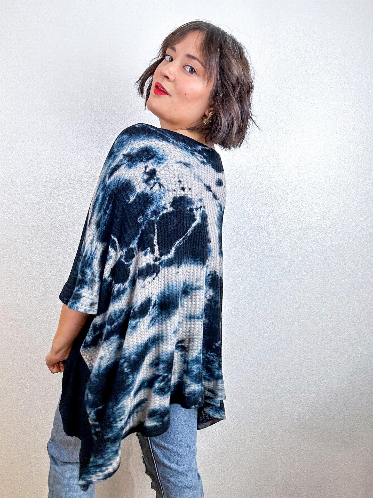 Oversize Flip Sweater Black Tie