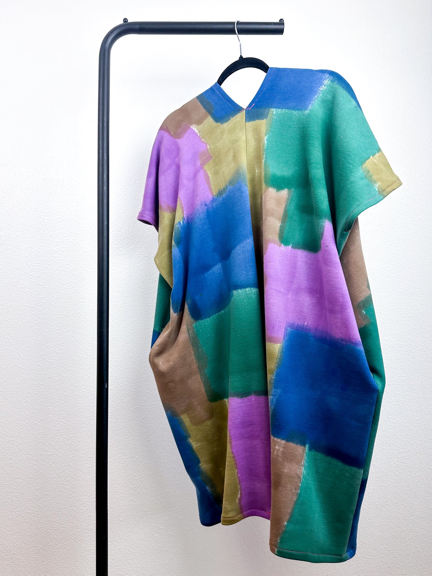 Oversized Hand-Dyed Sweatshirt Smock Dress Brick Rabanal