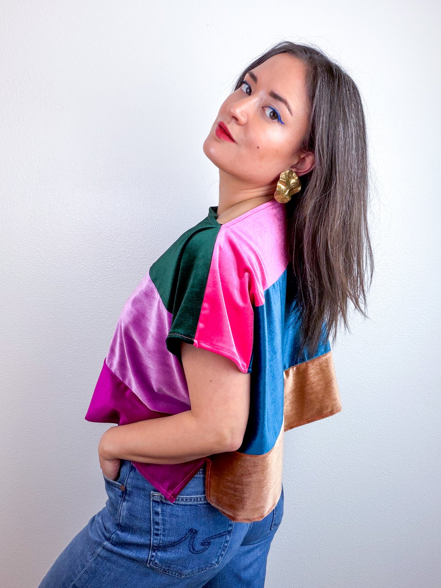 Velvet Scrappy Crop Multicolor