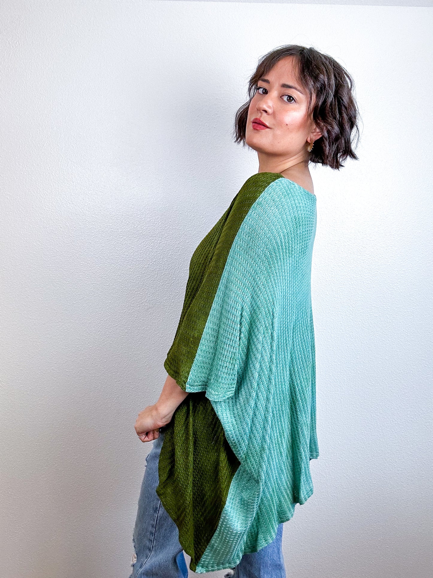 Oversize Flip Sweater Moss Celadon