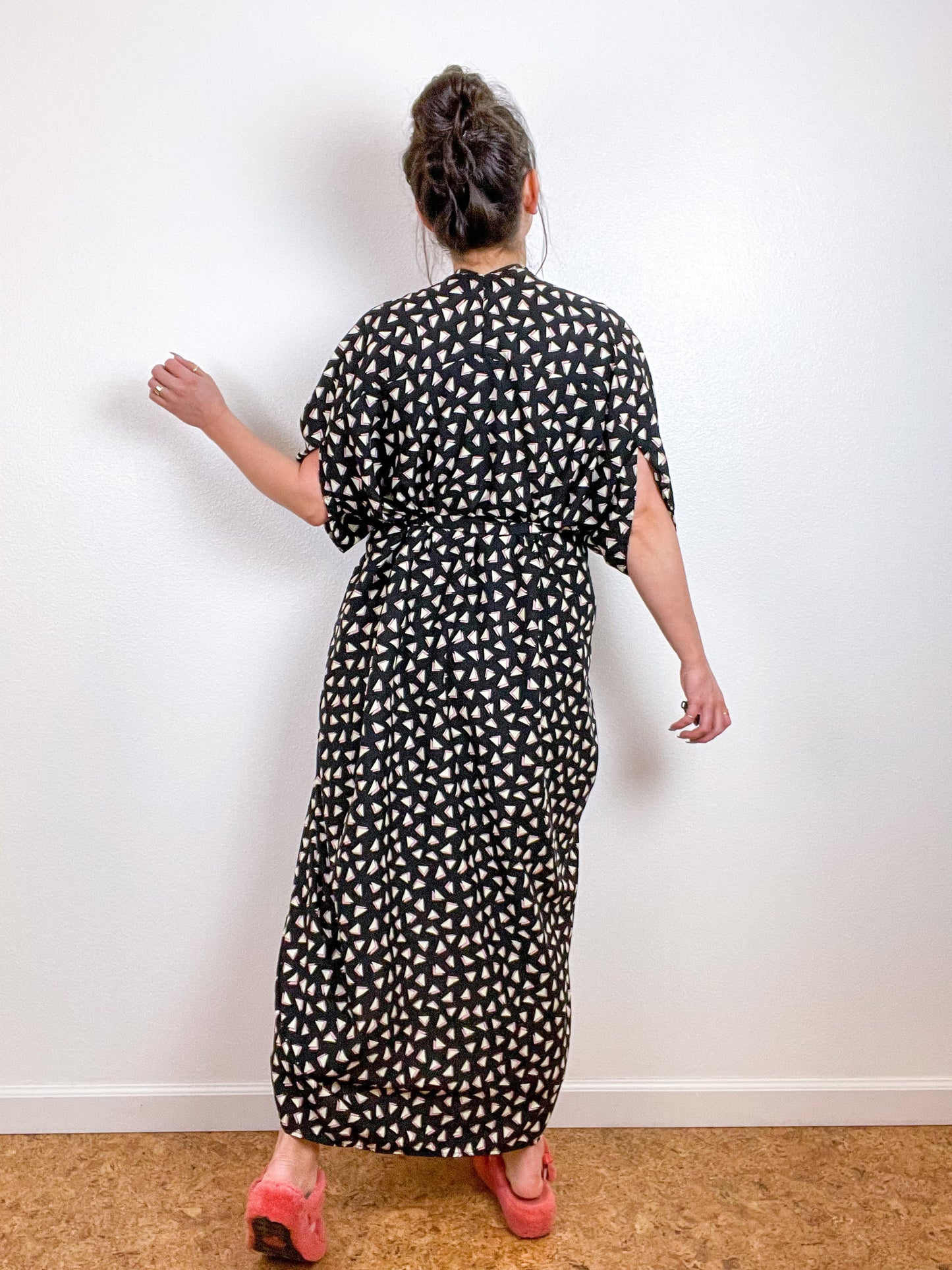 High Low Kimono Triangles Rayon Challis