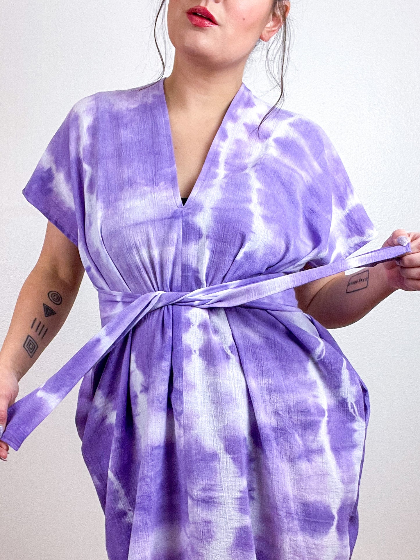 Single Gauze Caftan Dress Lilac