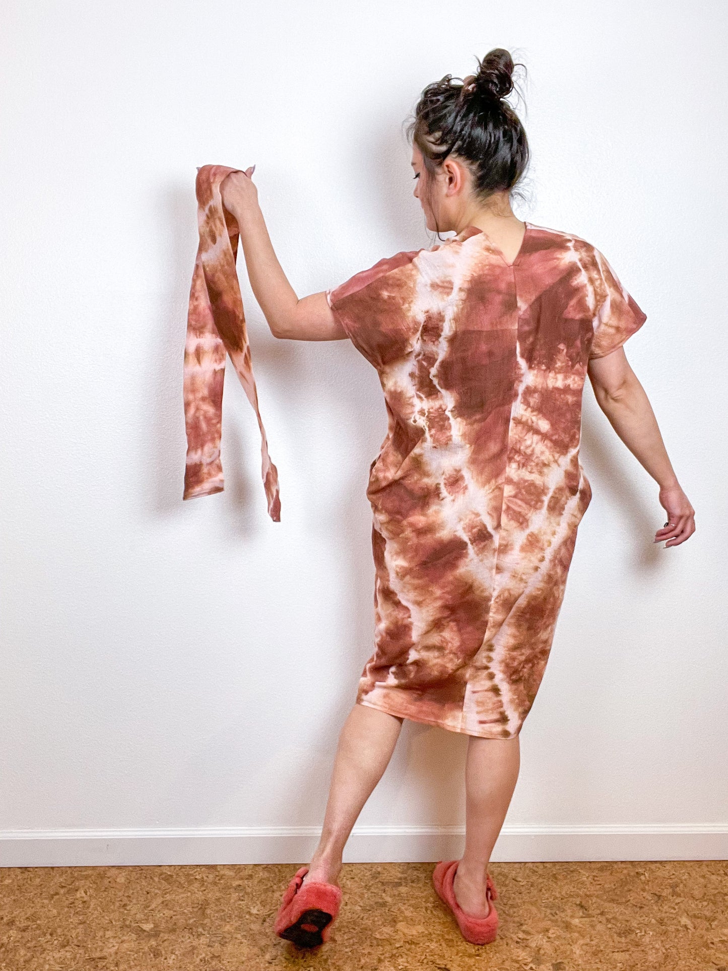 Single Gauze Caftan Dress Terracotta