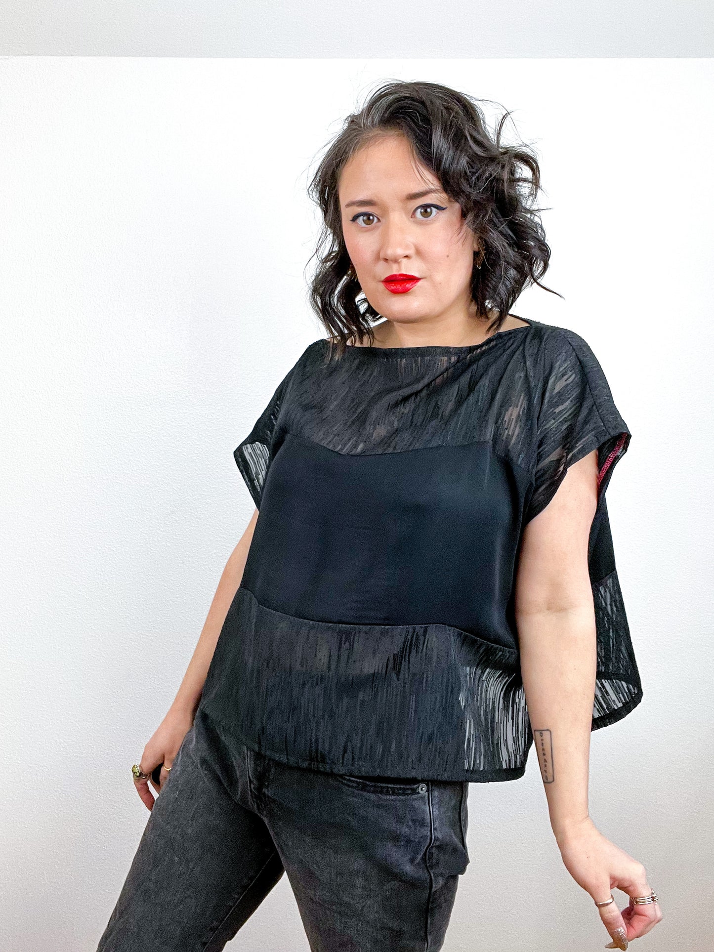 Scrappy Crop Black