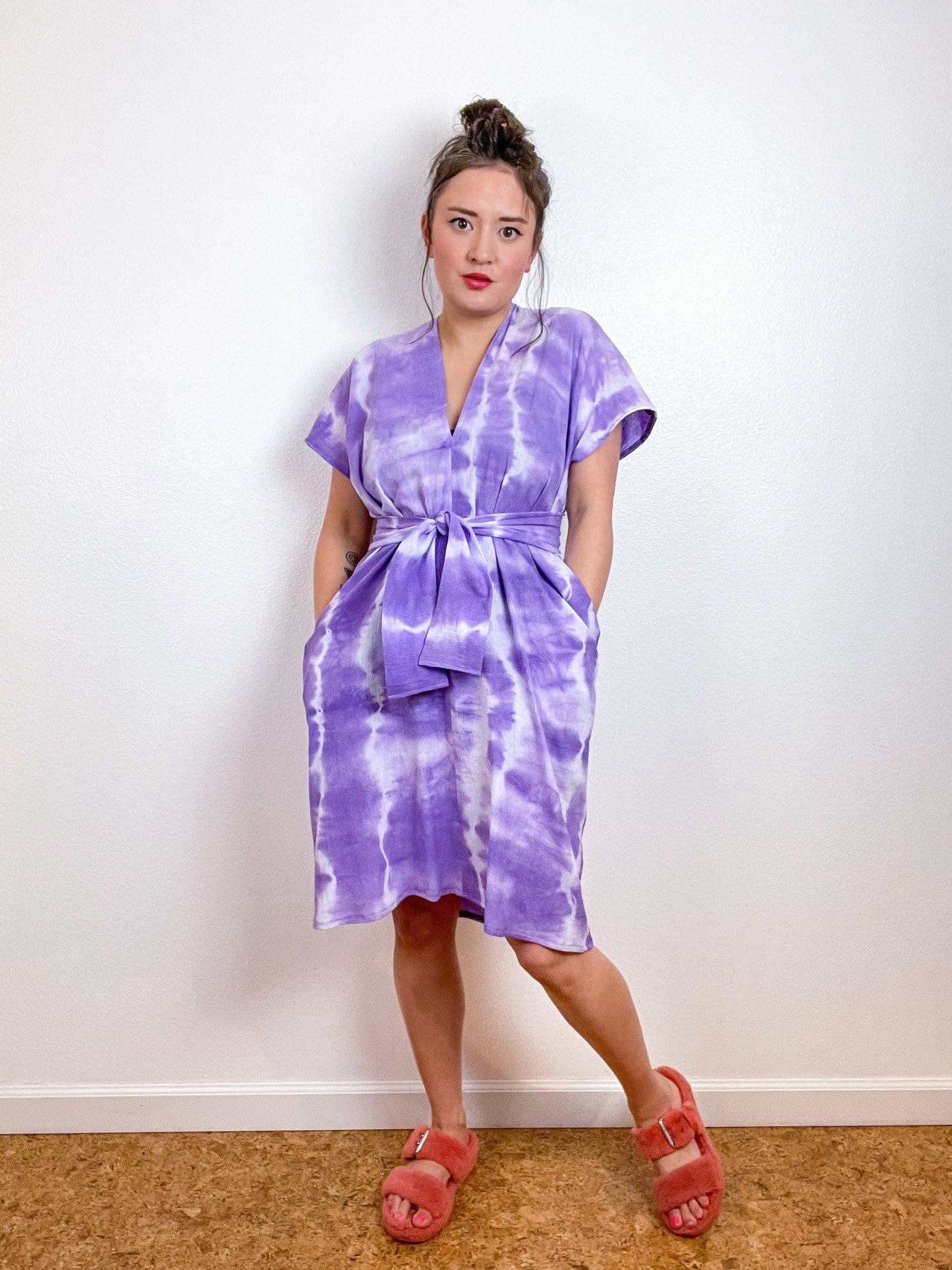 Single Gauze Caftan Dress Lilac