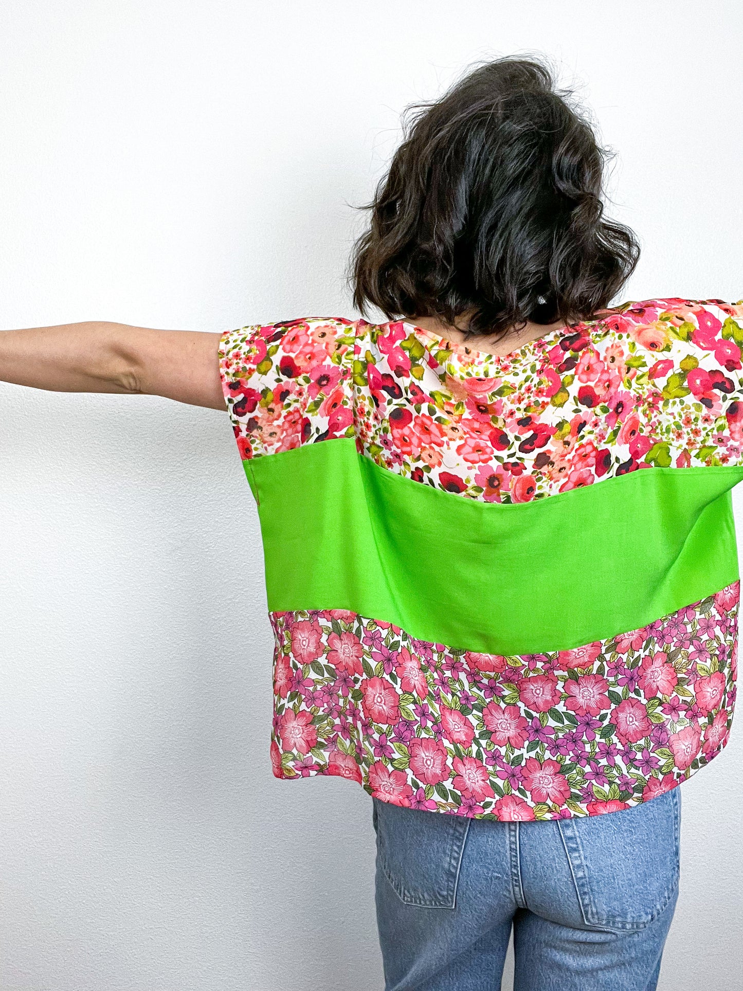 Scrappy Crop Pink Lime Floral