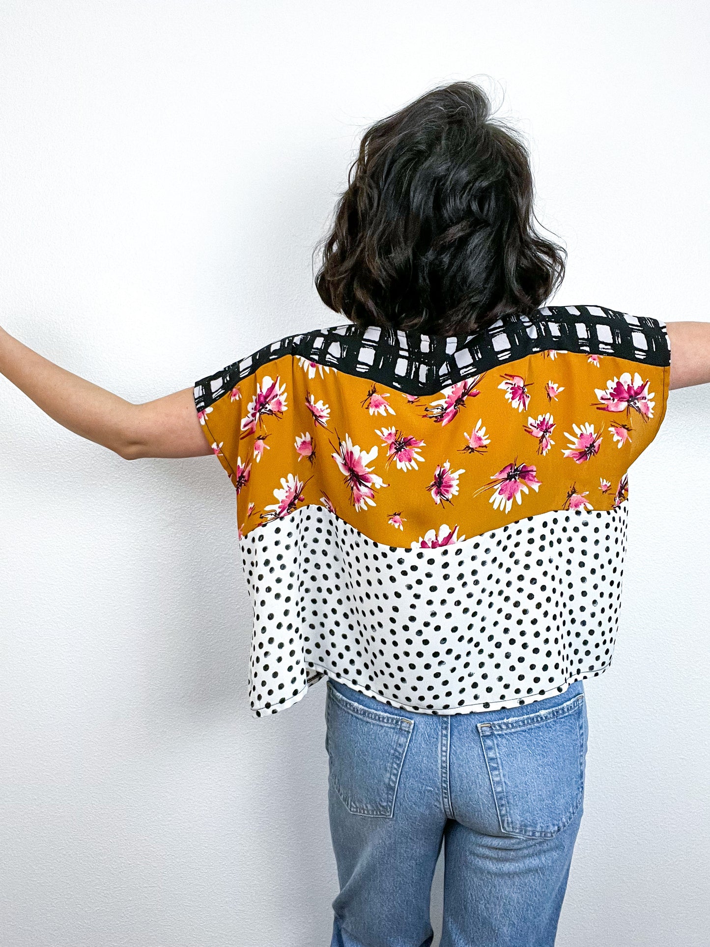 Scrappy Crop Marigold Dots Floral Grid