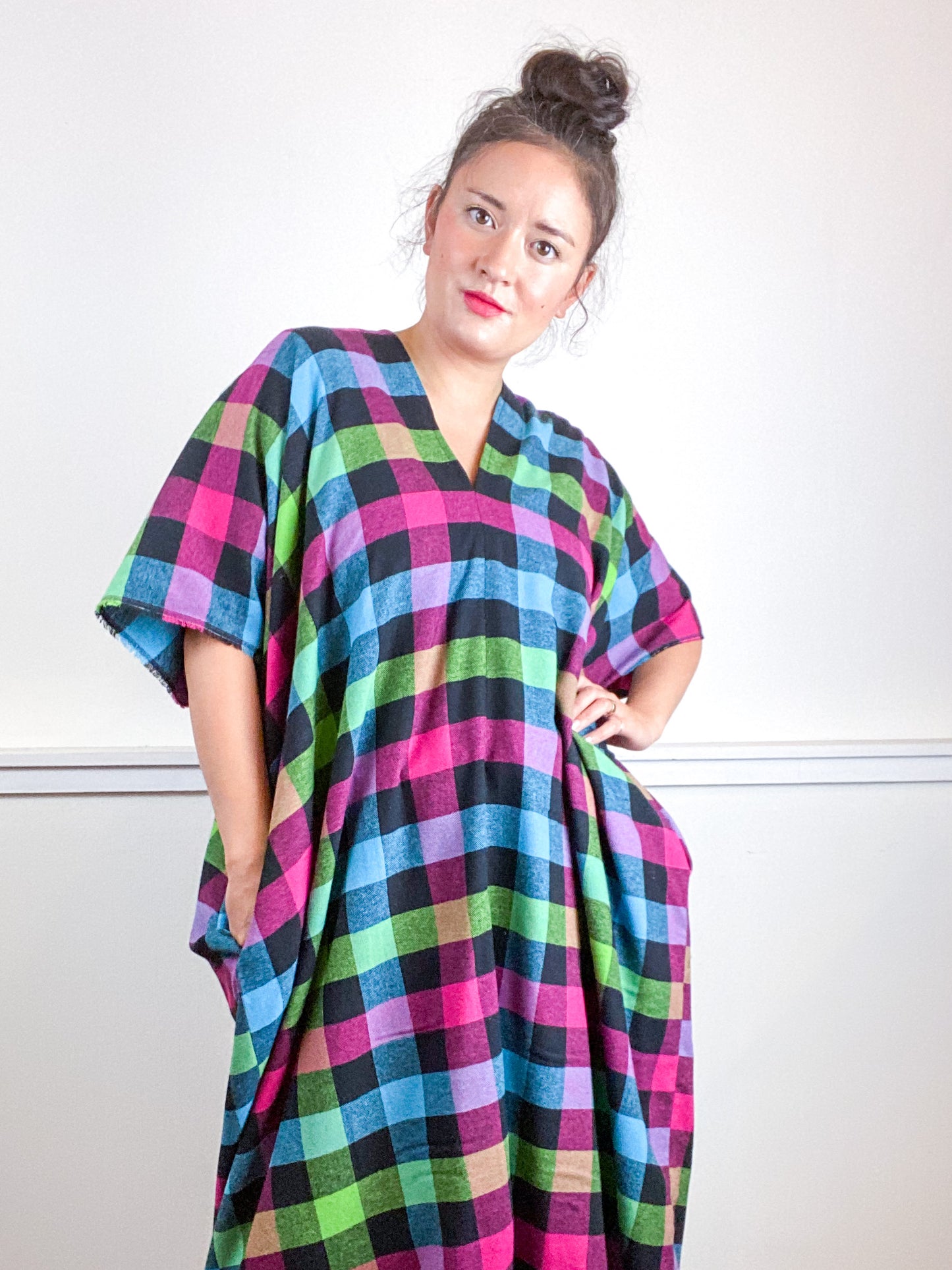 Plaid Smock Dress Multicolor Buffalo