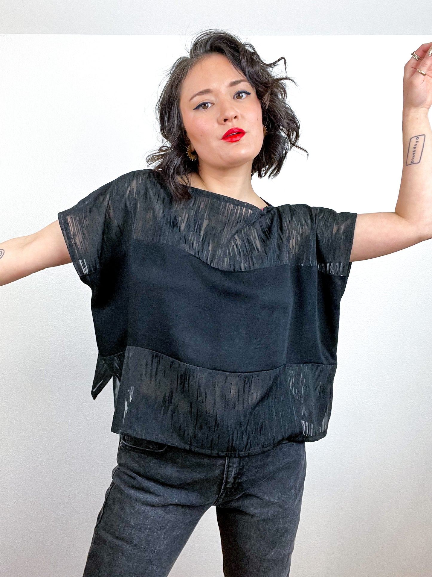 Scrappy Crop Black
