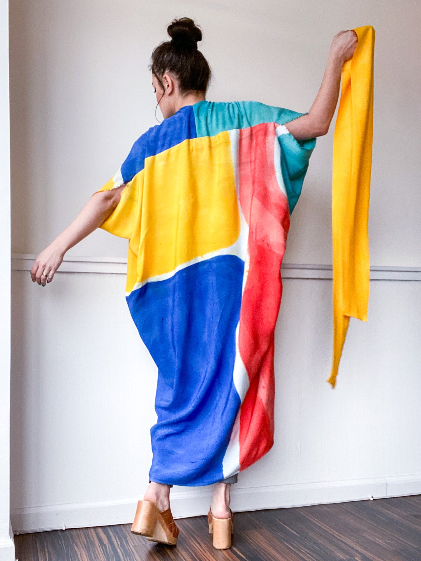 Limited Edition Hand-Dyed High Low Kimono Shape Study 1