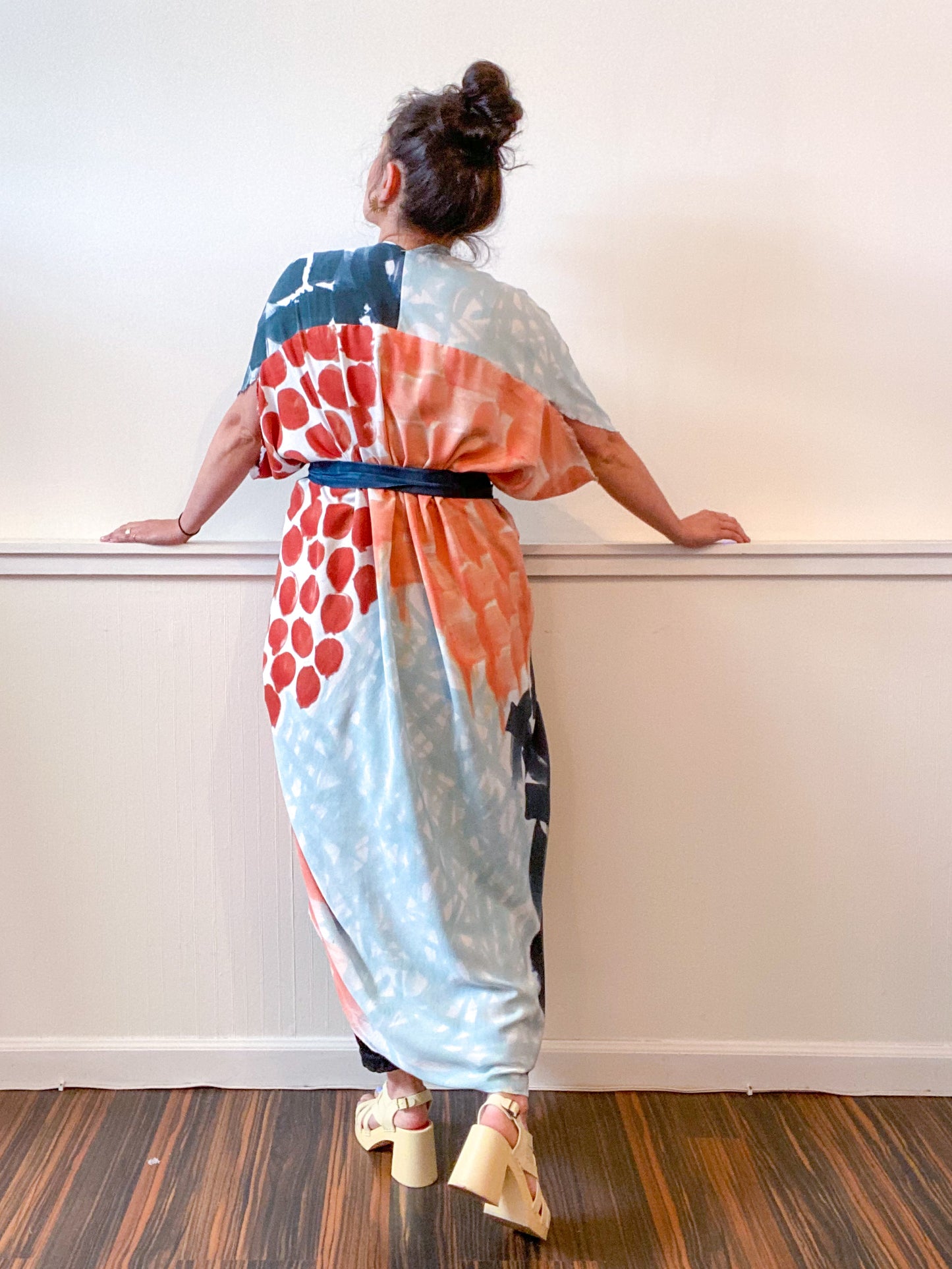 Limited Edition Hand-Dyed High Low Kimono Earth