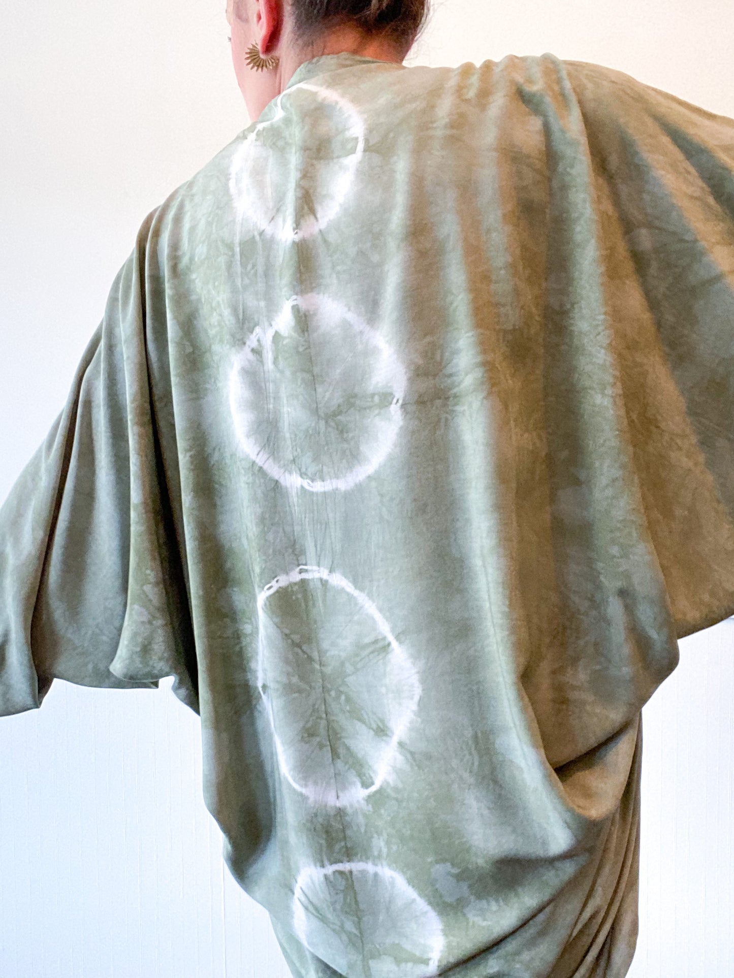 Hand-Dyed Waterfall Kimono Lunar Sage