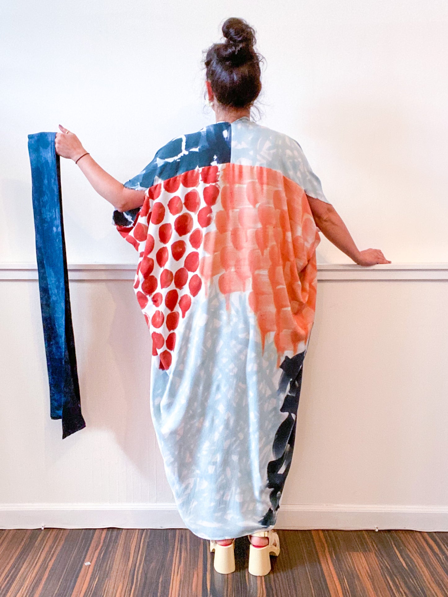 Limited Edition Hand-Dyed High Low Kimono Earth