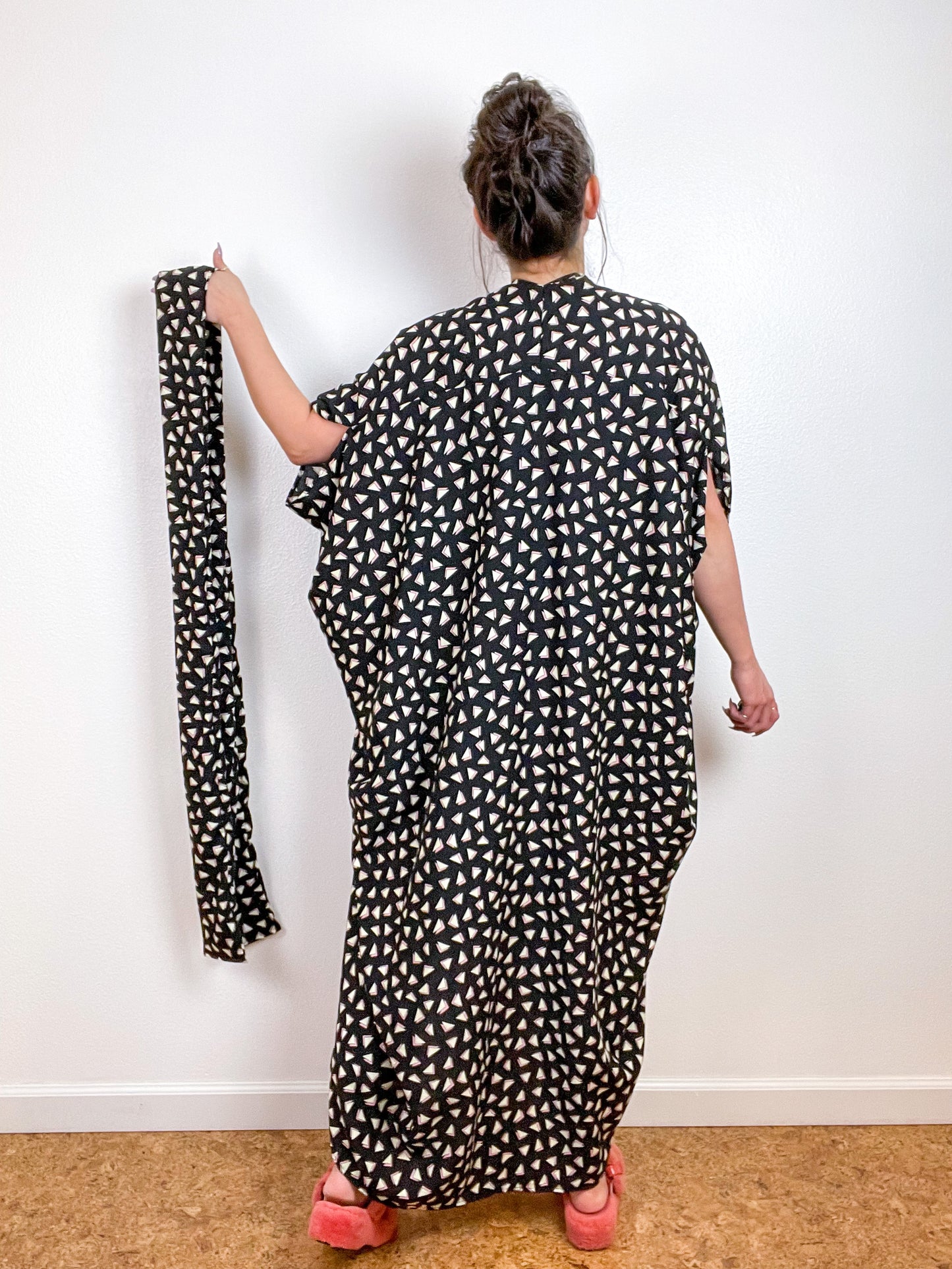 High Low Kimono Triangles Rayon Challis
