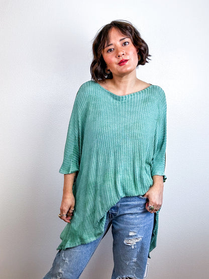 Oversize Flip Sweater Moss Celadon