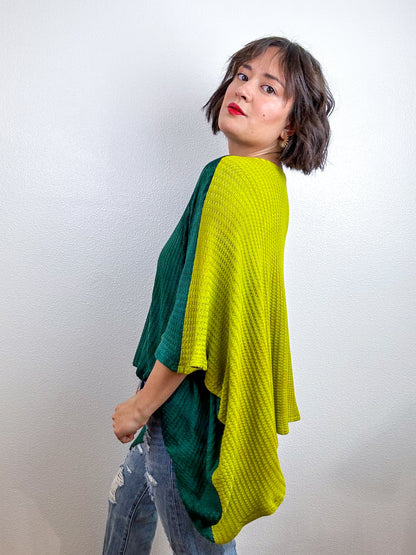 Oversize Flip Sweater Forest Chartreuse
