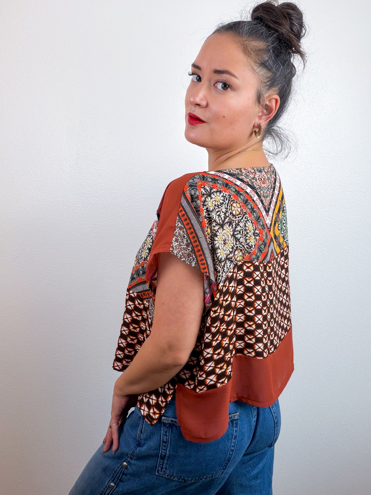 Scrappy Crop Rust Paisley