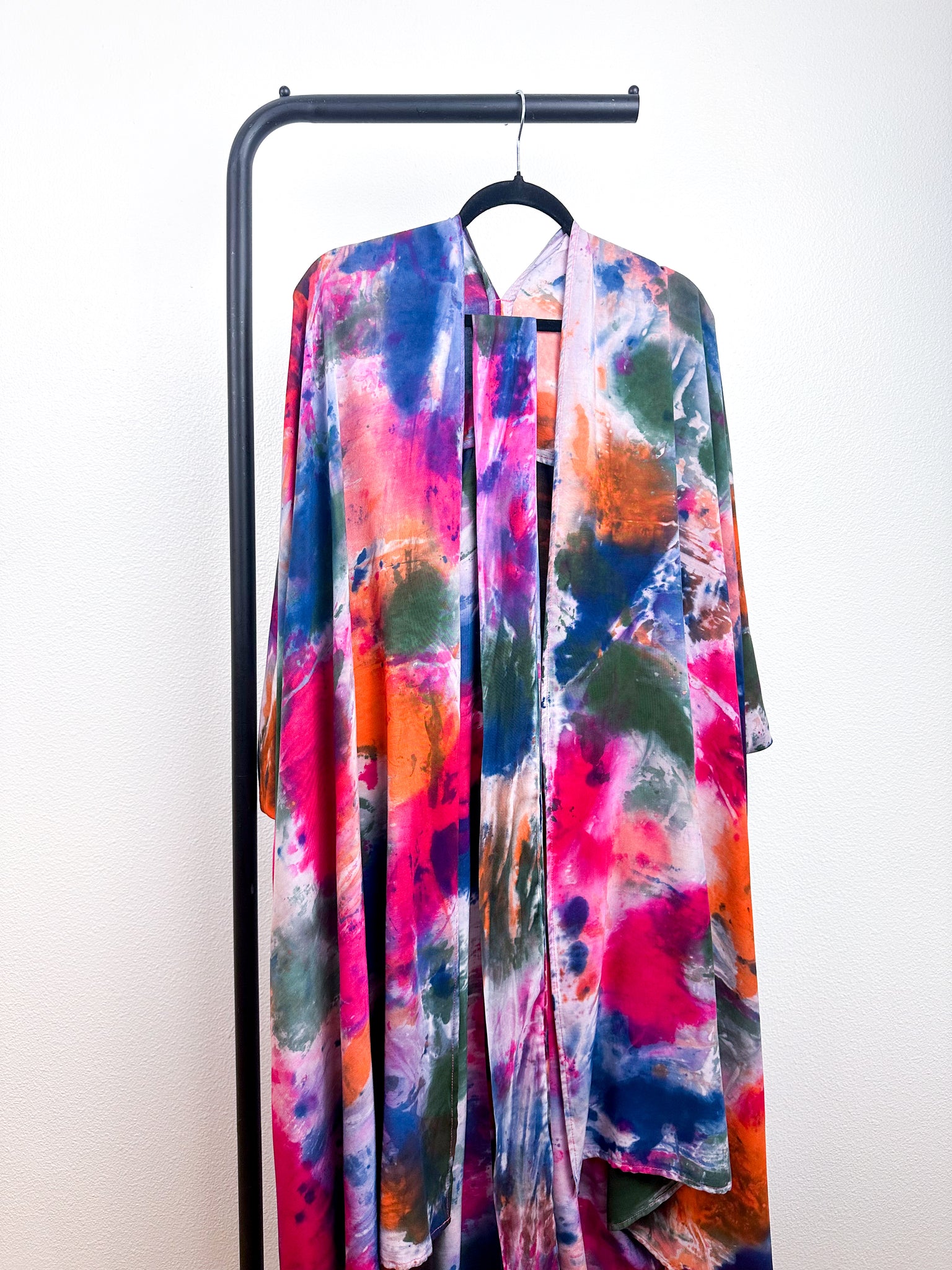 Hand-Dyed High Low Kimono Watercolor León