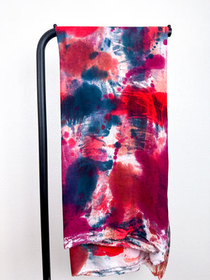 Hand-Dyed Bamboo Scarf Watercolor Pamplona