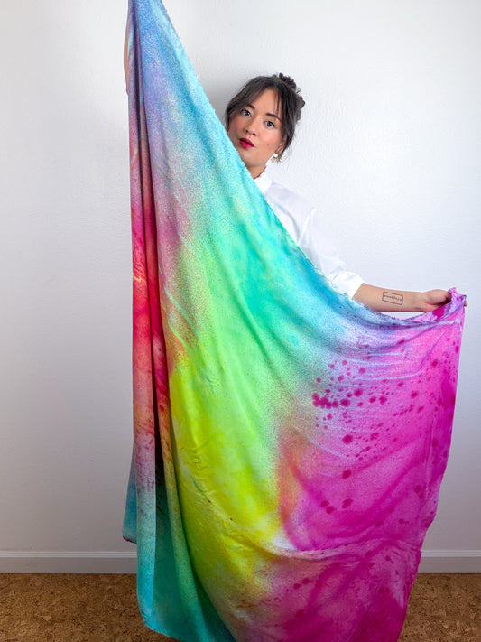 Hand-Dyed Bamboo Scarf Funfetti A