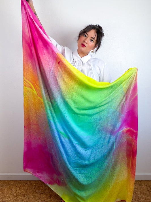 Hand-Dyed Bamboo Scarf Funfetti B