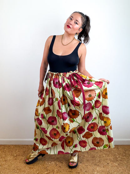 THE SKIRT Butter Poppy Cotton Lawn