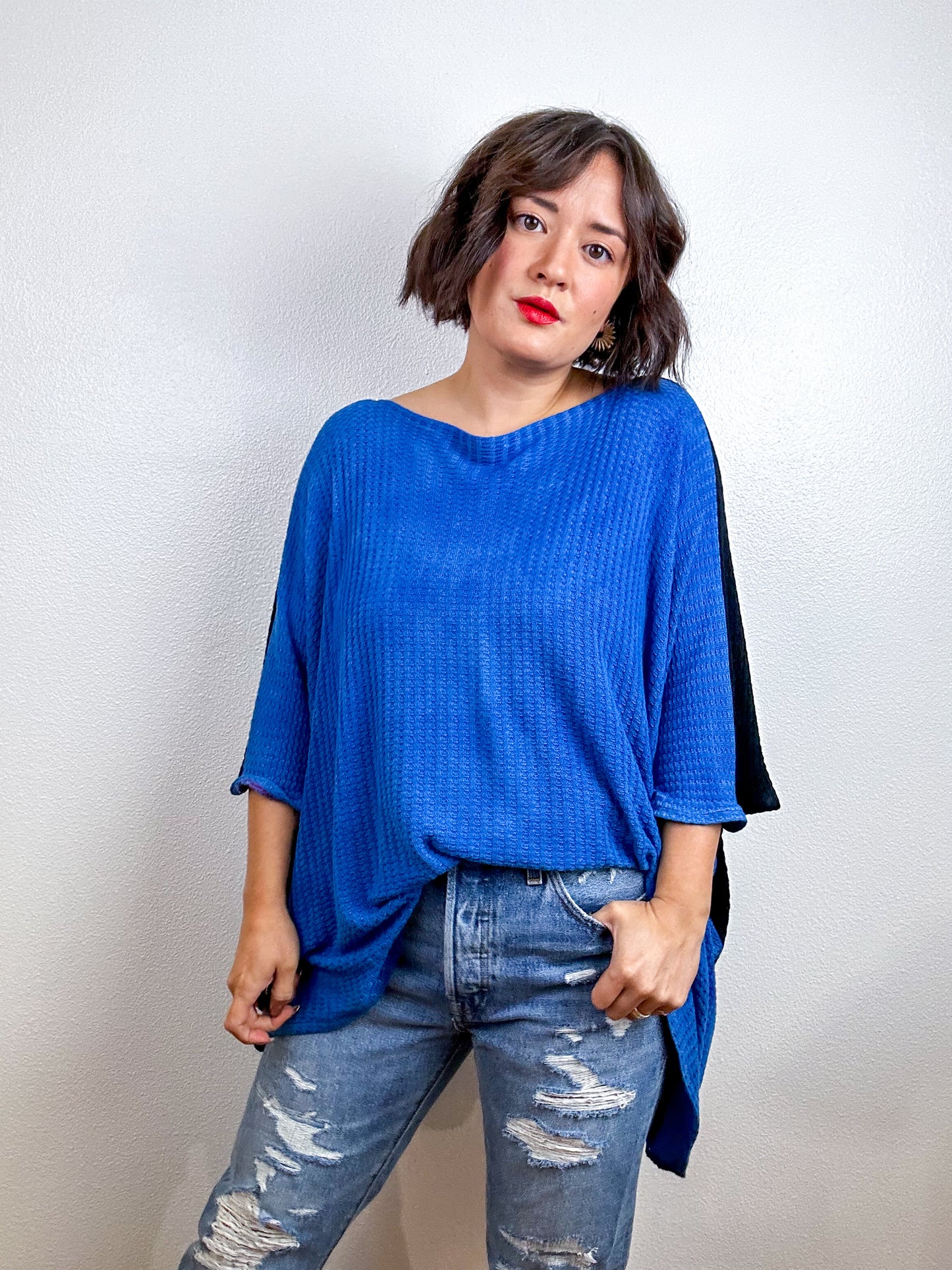 Oversize Flip Sweater Black Sapphire