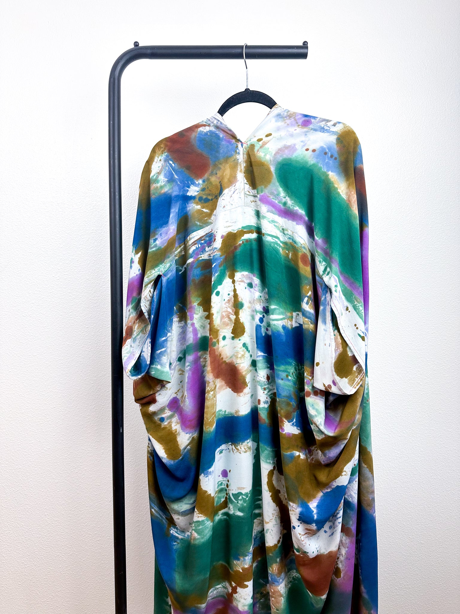 Hand-Dyed High Low Kimono Watercolor Rabanal