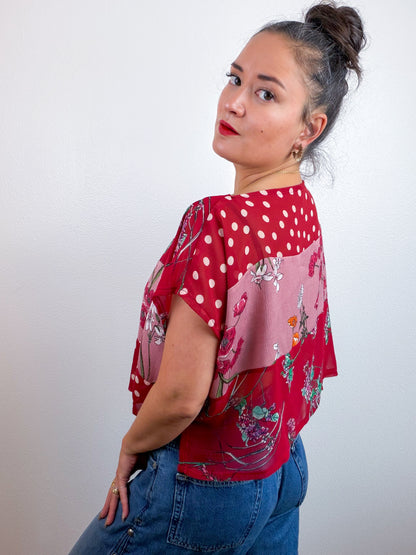 Scrappy Crop Crimson Rose