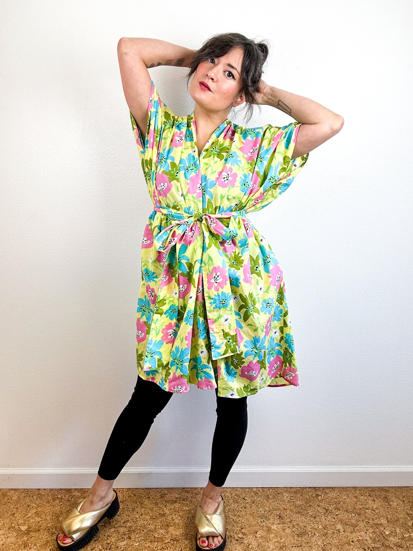 Print Duster Kimono Mini Butter Lily Cotton Lawn