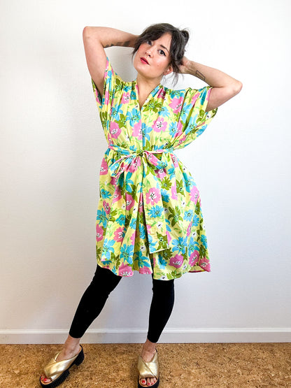 Print Duster Kimono Mini Butter Lily Cotton Lawn