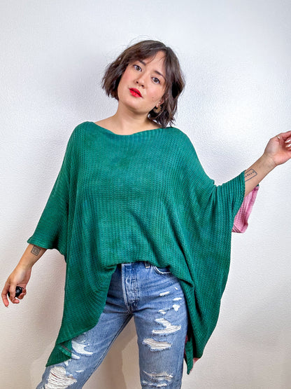 Oversize Flip Sweater Forest Powder Pink