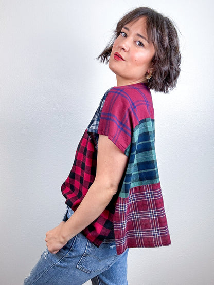 Scrappy Crop Plaid Flannel Mix 1