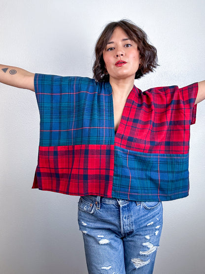 Scrappy V Crop Plaid Flannel Mix 2