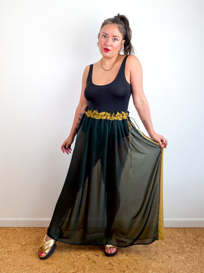 THE SKIRT Bronze Forest Reversible Chiffon