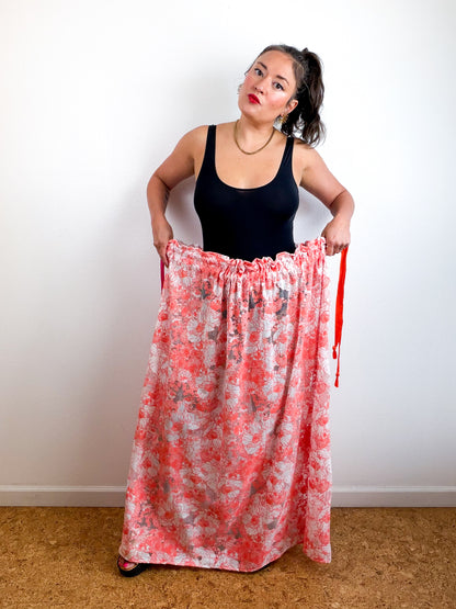 THE SKIRT Scarlet Floral Mesh Lace