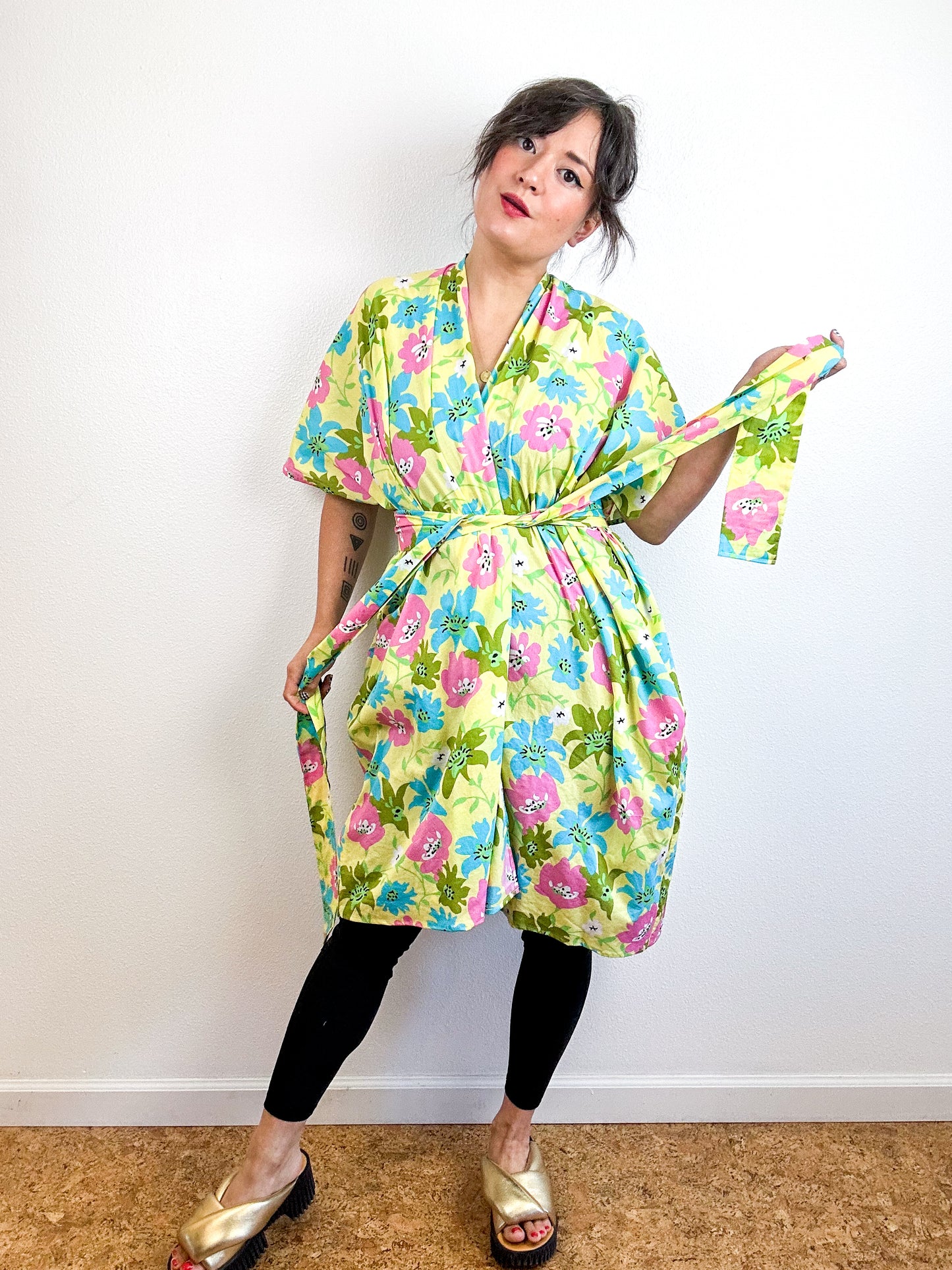 Print Duster Kimono Mini Butter Lily Cotton Lawn