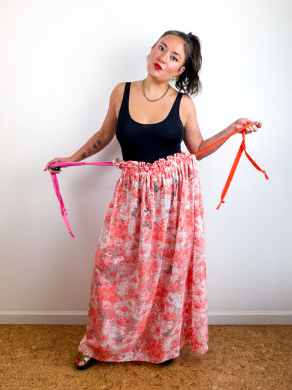THE SKIRT Scarlet Floral Mesh Lace