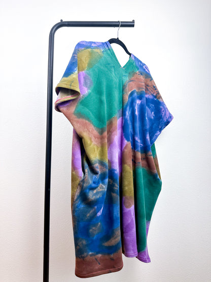 Oversized Hand-Dyed Sweatshirt Smock Dress Colorblock Rabanal
