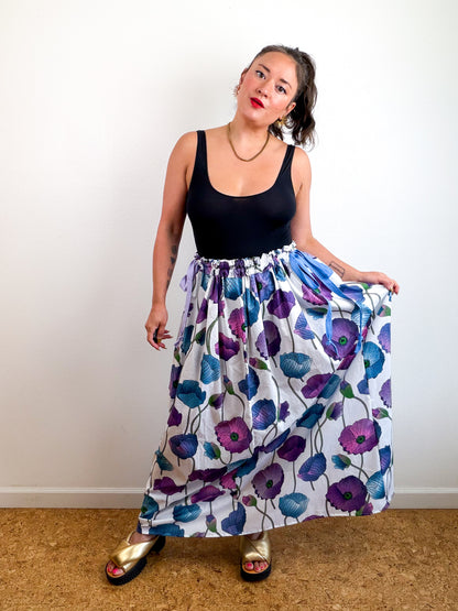 THE SKIRT Royal Poppy Cotton Lawn