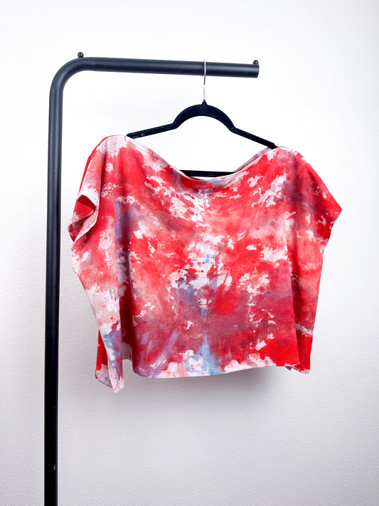 Hand-Dyed Linen Blend Crop OOAK Watercolor Logroño