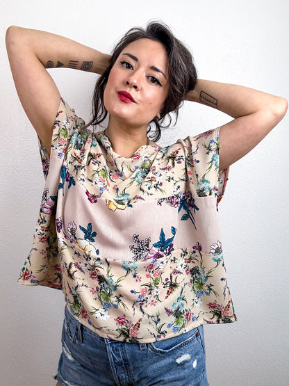 Scrappy Crop Ivory Blush Mini Floral