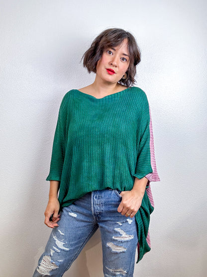 Oversize Flip Sweater Forest Powder Pink