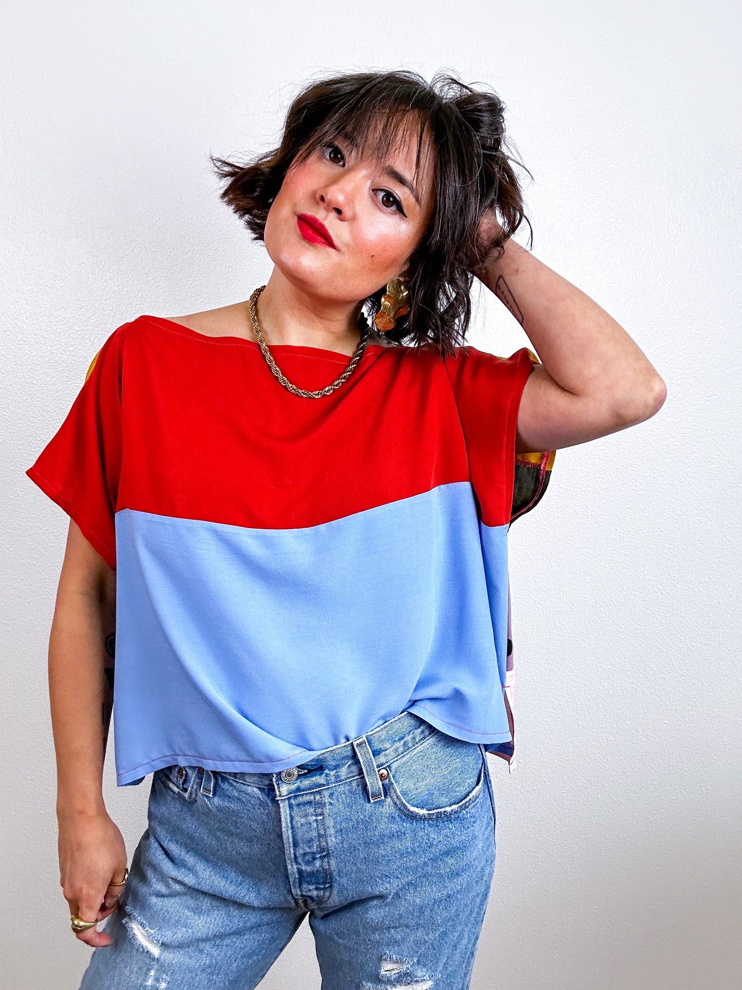 Scrappy Crop OOAK Color Block 2