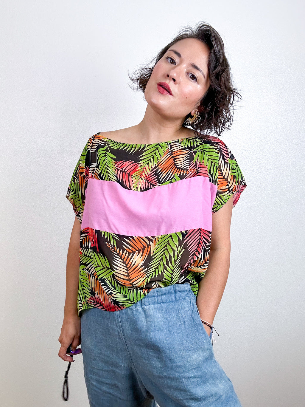 Scrappy Crop Pink Tropical